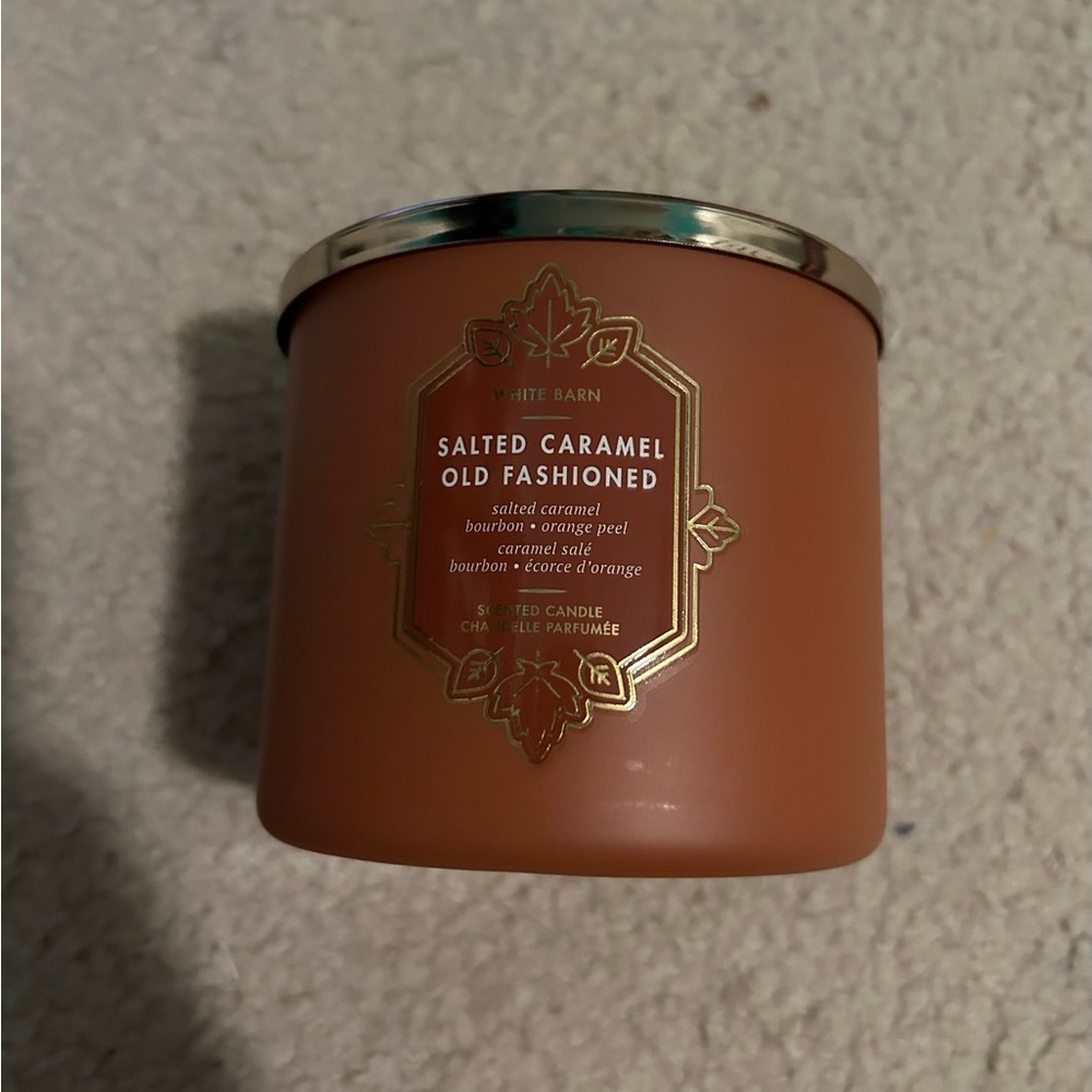 NEW Bath and Body Works Salted Caramel Old Fashioned 3-Wick Candle